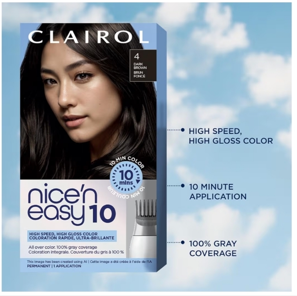 Clairol Nice'n Easy 10 in Medium Brown Hair Color - Picture 3 of 8